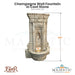 Champagne Wall Fountain in Cast Stone - Majestic Fountains