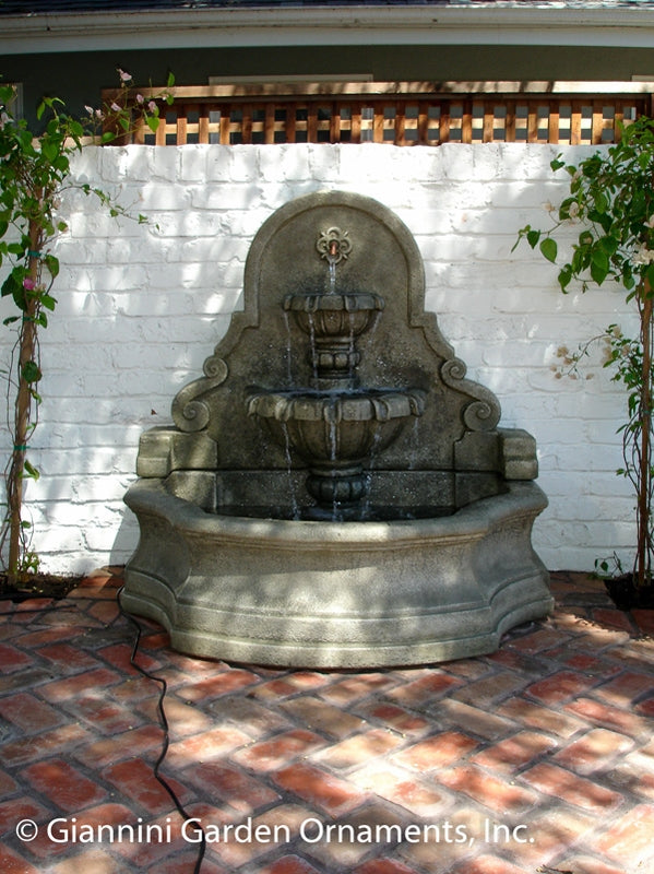 Chateau Concrete Outdoor Wall Fountain - 1209 - Majestic Fountains