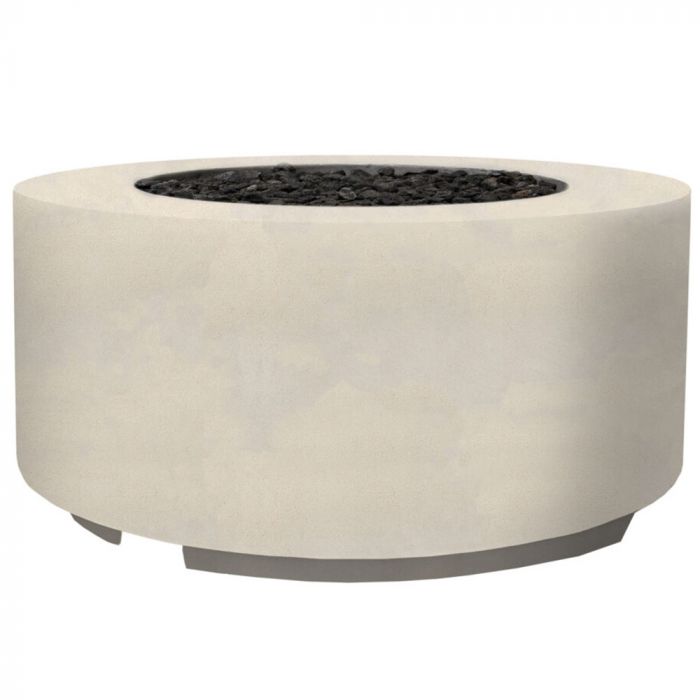 Cilindro Fire Table in GFRC Concrete by Prism Hardscapes - Majestic Fountains and More