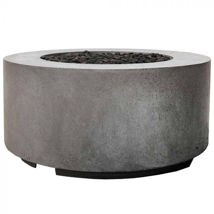 Cilindro Fire Table in GFRC Concrete by Prism Hardscapes - Majestic Fountains and More