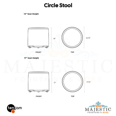Circle Stool - Majestic Fountains