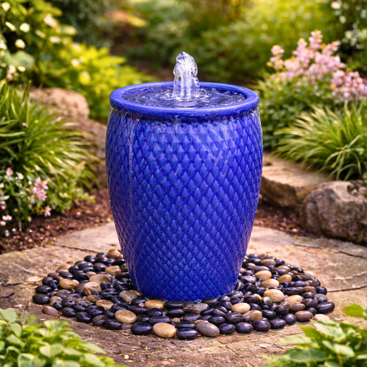 Clear Blue One of a Kind Single Vase Fountain Kit - FNT3682