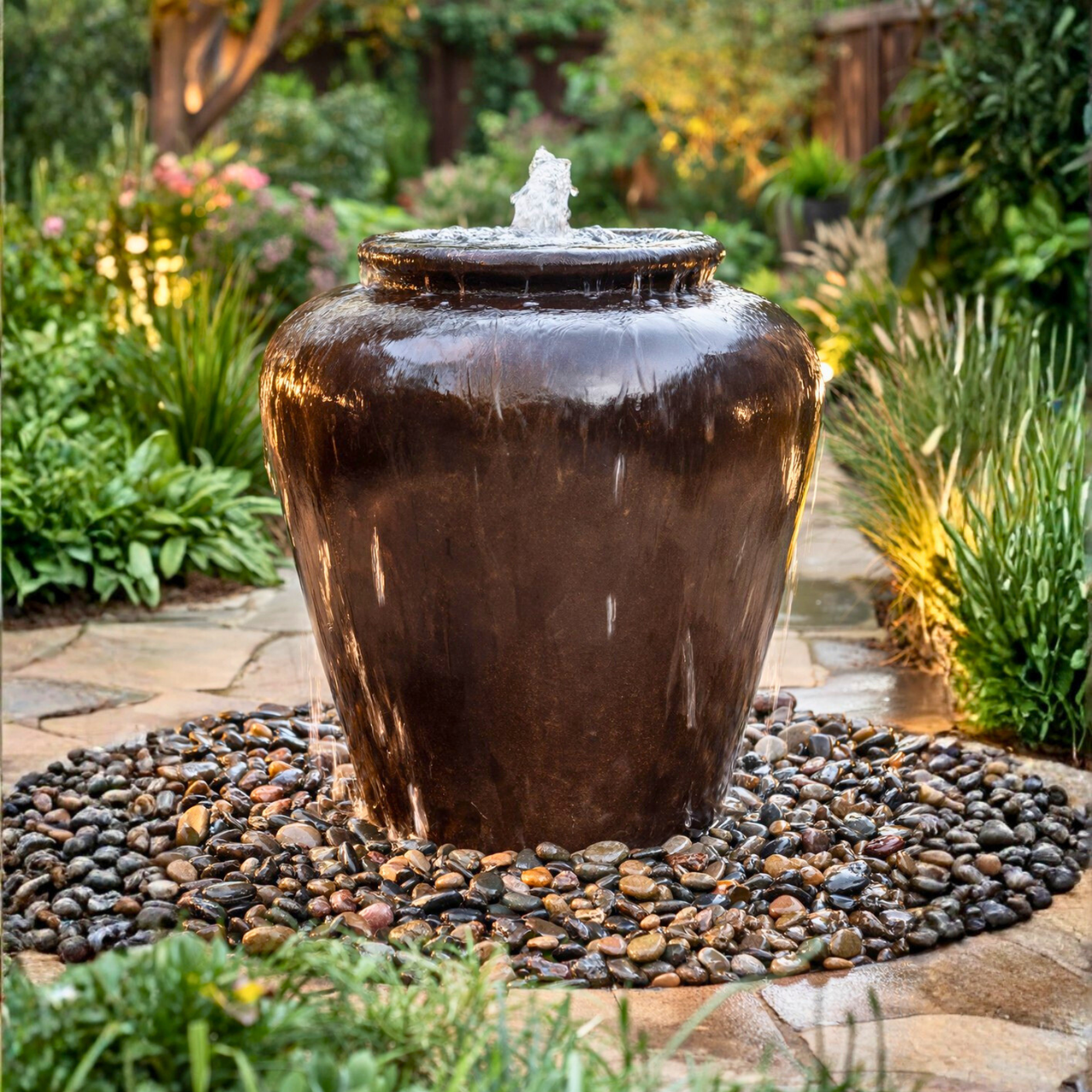 Large Chocolate Vase - Closed Top Single Vase Complete Fountain Kit