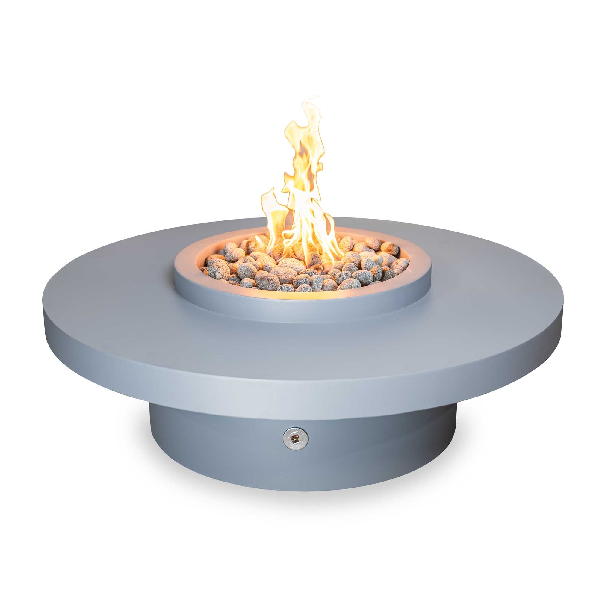 Coastline-Fire-Table-Powder-Coat-Gray-Majestic Fountains & More