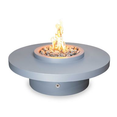 Coastline-Fire-Table-Powder-Coat-Gray-Majestic Fountains & More