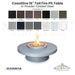 Coastline 16  Tall Fire Pit Table in Powder Coated Steel - Majestic Fountains and More