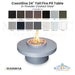 Coastline 24 Tall Fire Pit Table in Powder Coated Steel - Majestic Fountains and More