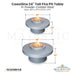 Coastline 24 Tall Fire Pit Table in Powder Coated Steel - Majestic Fountains and More