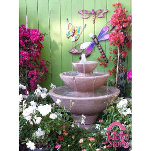 Color Bowl with Lips Fountain, 3-Tier Tall - Majestic Fountains and More.