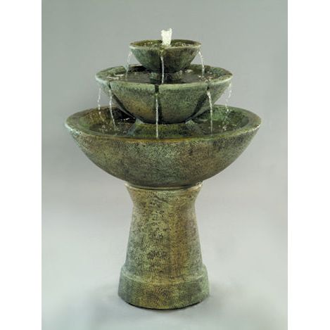 Color Bowl with Lips Fountain, 3-Tier Tall - Majestic Fountains and More