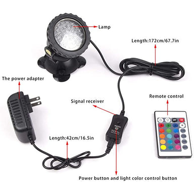 Color Changing Submersible LED Lights Kit - Majestic Fountains and More