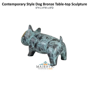 Contemporary Style Dog Bronze Table-top Sculpture