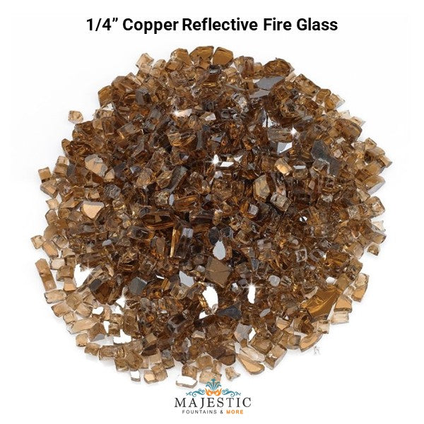 Copper Reflective Fire Glass - Majestic Fountains.