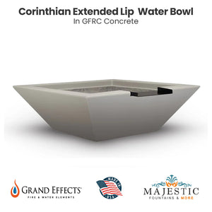 Corinthian Extended Lip GFRC Water Bowl - Majestic Fountains