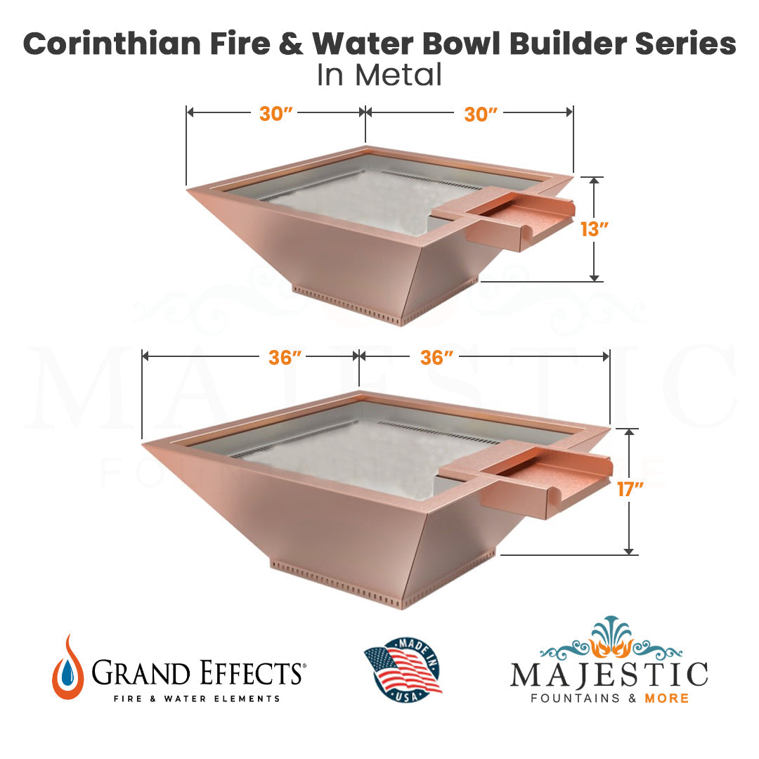 Corinthian Fire & Water Bowl Builder Series in Metal by Grand Effects
