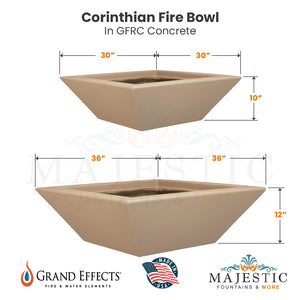 Corinthian GFRC Fire Bowl by Grand Effects  - Majestic Fountains