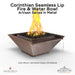 Corinthian Seamless Lip Fire & Water Bowl Artisan Series Metal - Majestic Fountains