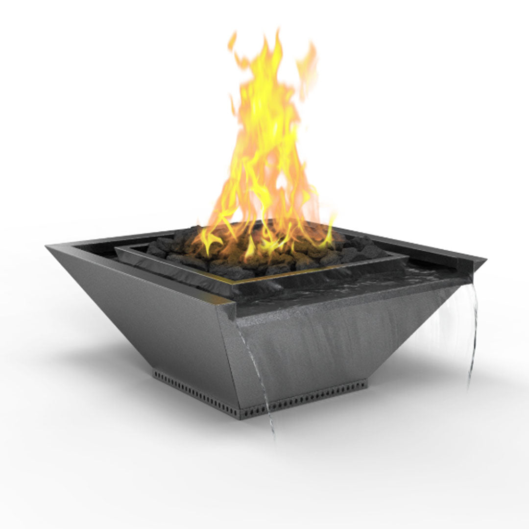 Corinthian Seamless Lip Fire & Water Bowl Artisan Series Powder Coated - Majestic Fountains
