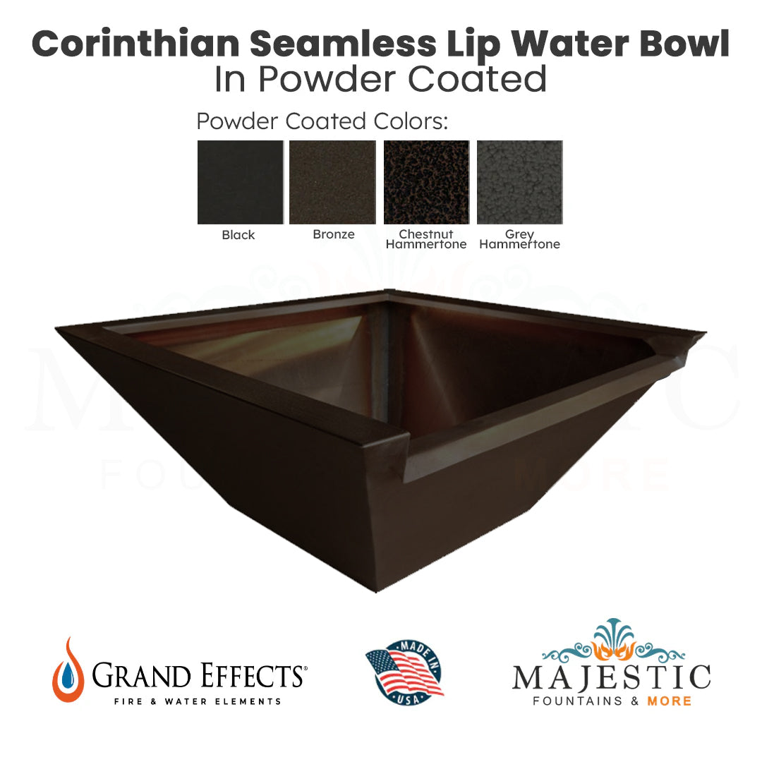 Corinthian Seamless Lip Water Bowl  - Majestic Fountains