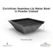 Corinthian Seamless Lip Water Bowl in Powder Coated - Majestic Fountains