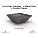 Corinthian Seamless Lip Water Bowl in Powder Coated - Majestic Fountains