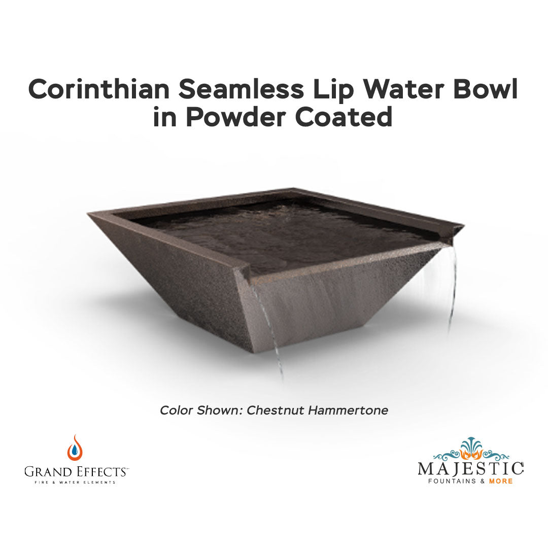 Corinthian Seamless Lip Water Bowl in Powder Coated - Majestic Fountains