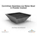 Corinthian Seamless Lip Water Bowl in Powder Coated - Majestic Fountains