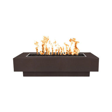 Coronado Rectangle Fire Pit table in java Powder Coated - Majestic Fountains and More