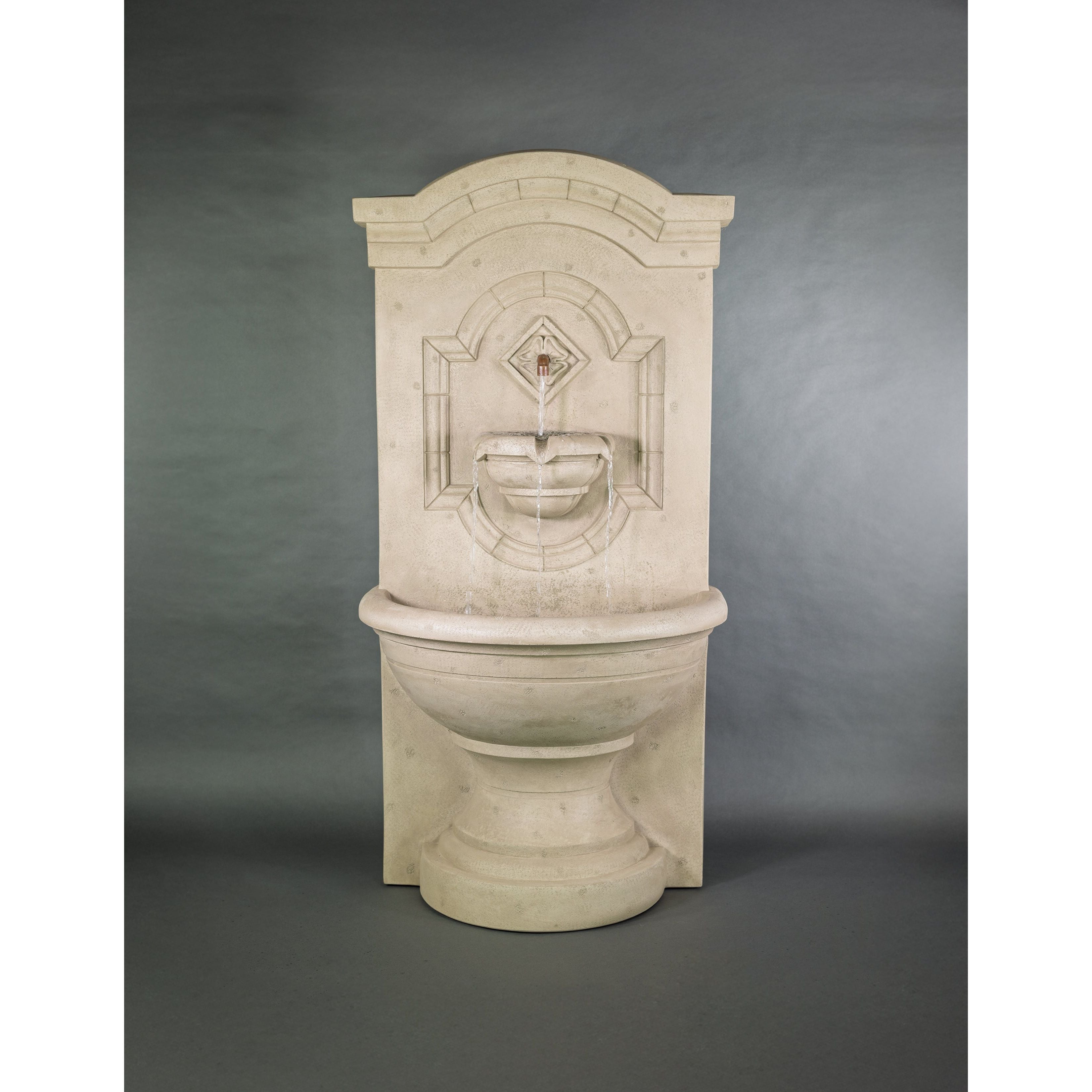 Corsica Concrete Outdoor Wall Fountain - #1836 - Majestic Fountains and More
