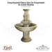 Courtyard Fleur De Lis Fountain in Cast Stone - Fiore Stone LG156-F  - Majestic Fountains
