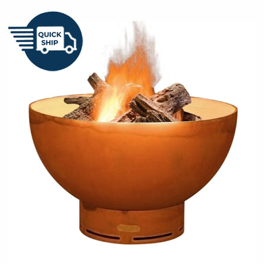 Crater Eclipse Wood Burning or Gas Fire Pit - by Fire Pit Art - Majestic Fountains