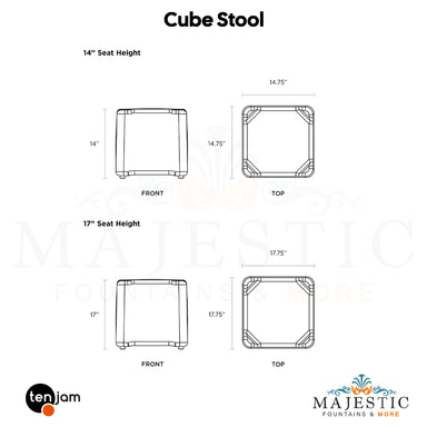 Cube Stool - Majestic Fountains