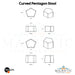 Curved Pentagon Stool  - Majestic Fountains