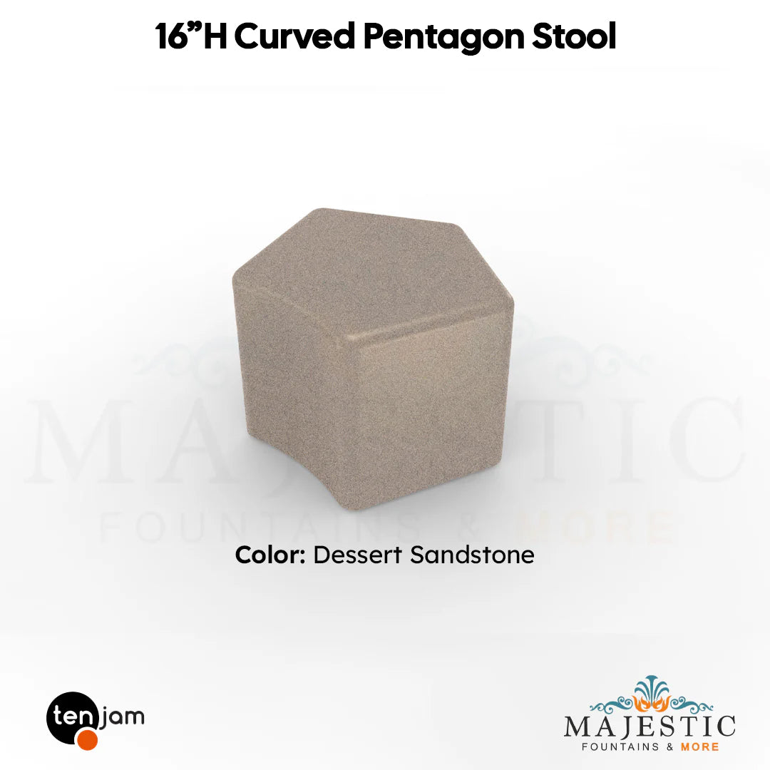 Curved Pentagon Stool  - Majestic Fountains