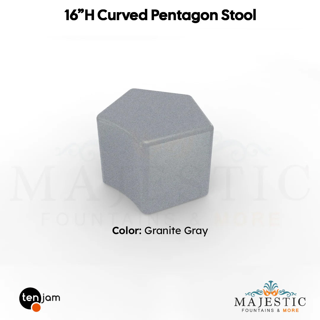 Curved Pentagon Stool  - Majestic Fountains
