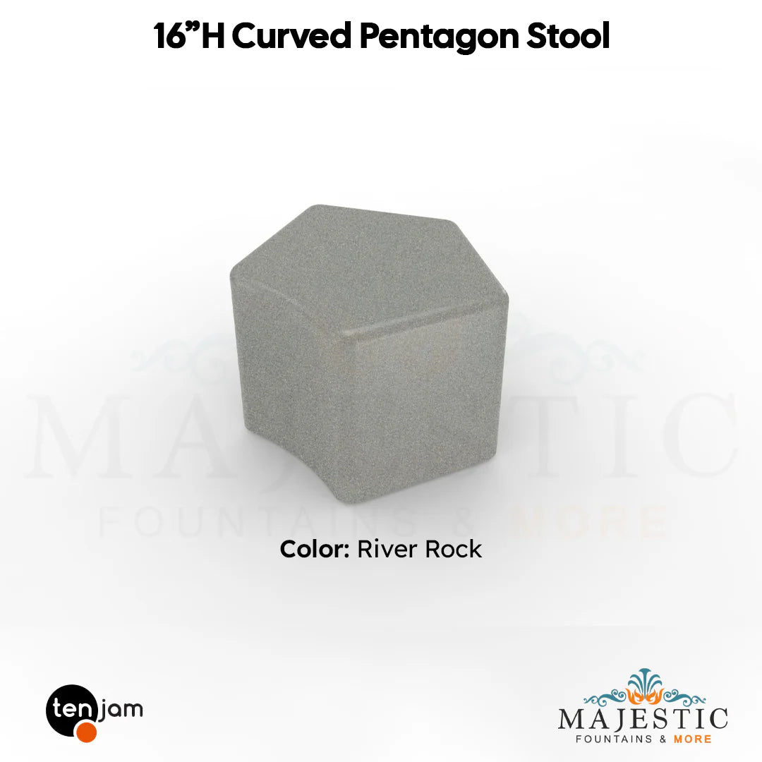 Curved Pentagon Stool  - Majestic Fountains