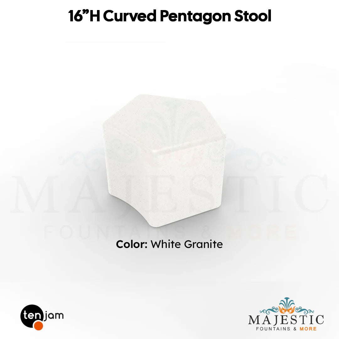 Curved Pentagon Stool  - Majestic Fountains