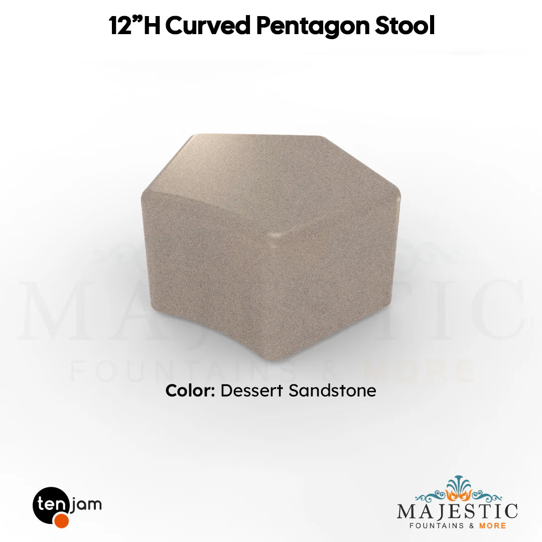 Curved Pentagon Stool  - Majestic Fountains