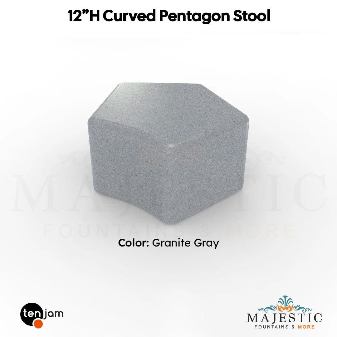 Curved Pentagon Stool  - Majestic Fountains