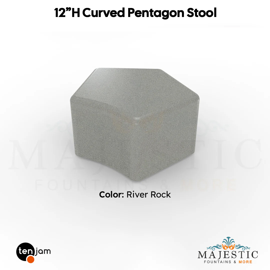 Curved Pentagon Stool  - Majestic Fountains