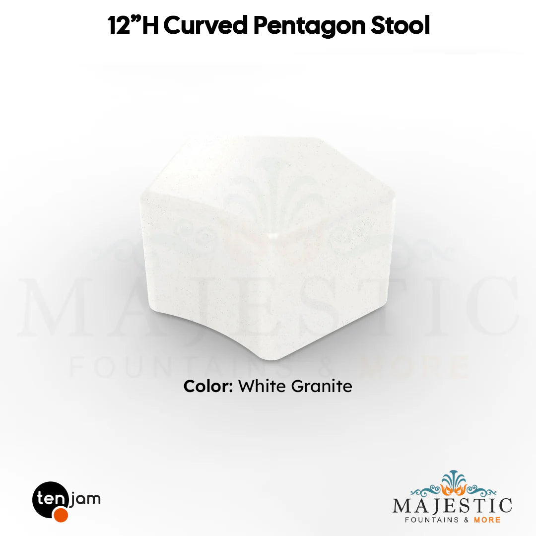 Curved Pentagon Stool  - Majestic Fountains