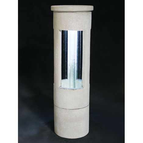 Cylinder Rain Fountain in Cast Stone - 298-F - Majestic Fountains and More