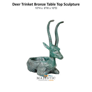 Deer Trinket Bronze Table Top Sculpture