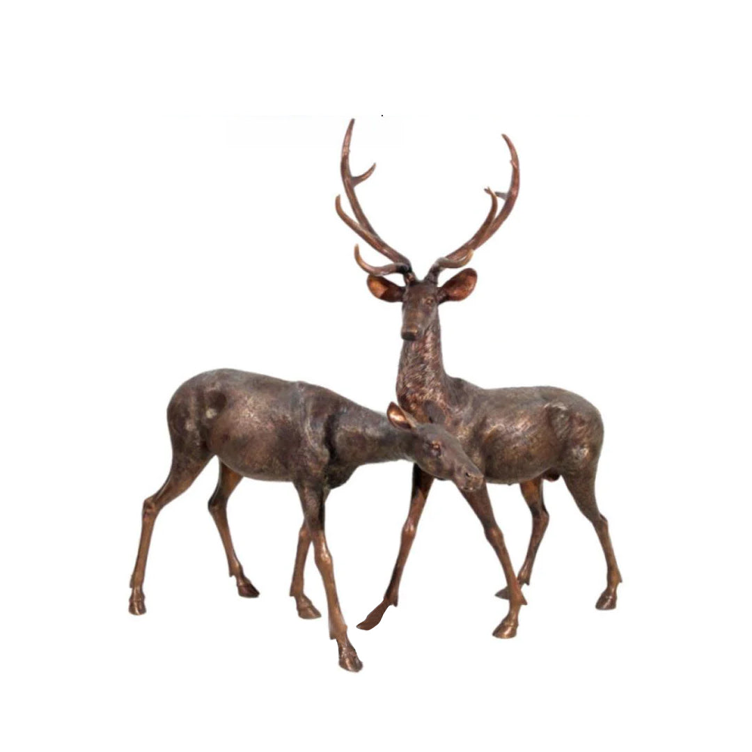 Deer Duo Delight Bronze Sculpture Set - Majestic Fountains.jpg