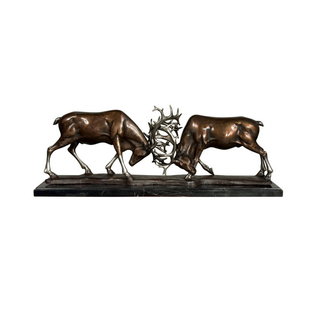 Deer Locking Horns Bronze Table Top Sculpture - Majestic Fountains.jpg