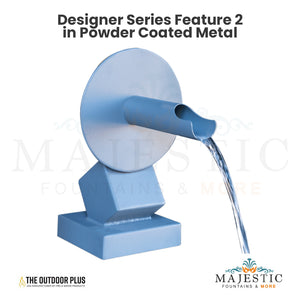 Designer Series Feature 2 Waterfall in Powder Coated Metal by The Outdoor Plus - Majestic Fountains and More