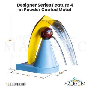 Designer Series Feature 4 Waterfall in Powder Coated Metal by The Outdoor Plus - Majestic Fountains and More