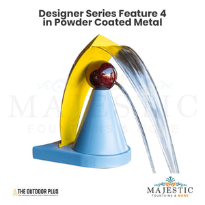 Designer Series Feature 4 Waterfall in Powder Coated Metal by The Outdoor Plus - Majestic Fountains and More
