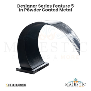 Designer Series Feature 5 Waterfall in Powder Coated Metal by The Outdoor Plus - Majestic Fountains and More
