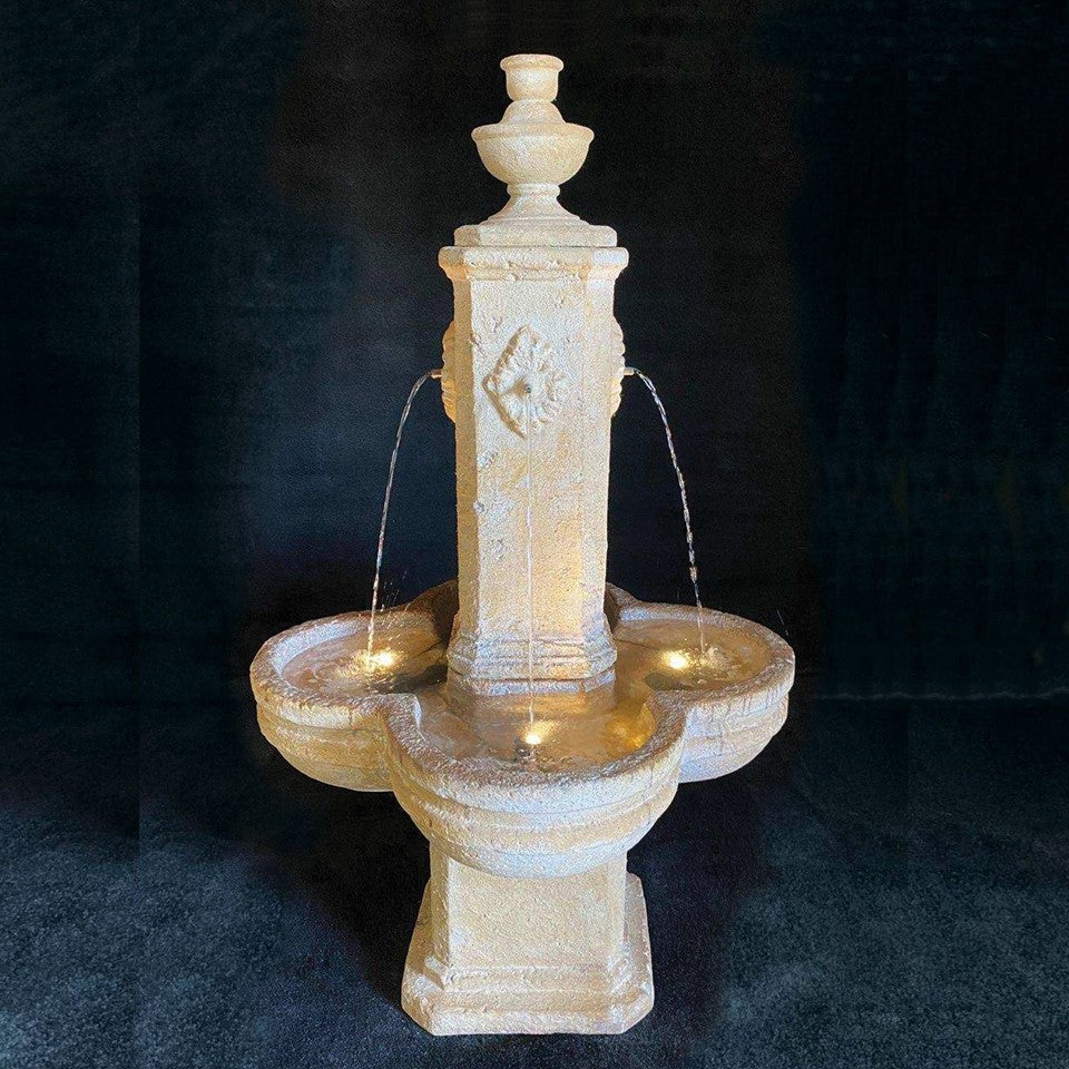 Diamante Fountain in Cast Stone - Fiore Stone 271-F - Majestic Fountains and More